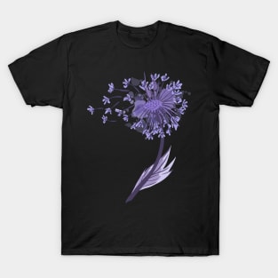 Purple Dandelion Flower Costume - Plant Watercolor T-Shirt